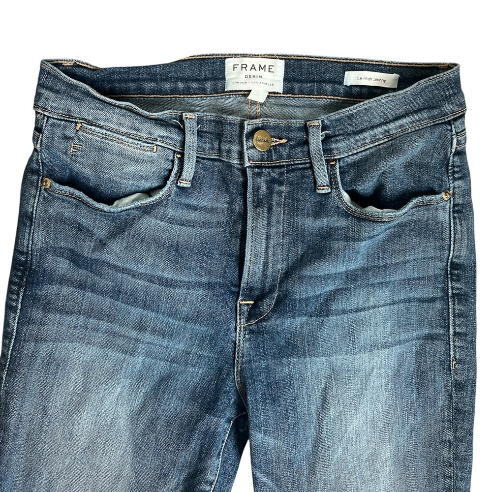 Frame Denim Blue Revere Le High Skinny Jeans - Picture 2 of 6